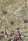 Islington, Pentonville, Regent's Canal, Hoxton, Clerkenwell, New River Head, St. Lukes, Metropolitan Railway Inner Circle, Holborn, & Finsbury Circus; & References B6, No 2, No 3, No 6, 50, 59, 64, 65, 67, 68, 70, 89, 91, 92, 119, 120, 138, 141, 155, 157, 158, 159, 162, 164, 166, 168, 174, 180, 193, 200, 204, 209, 218, 221, 232, 241, 244, 253, & 261